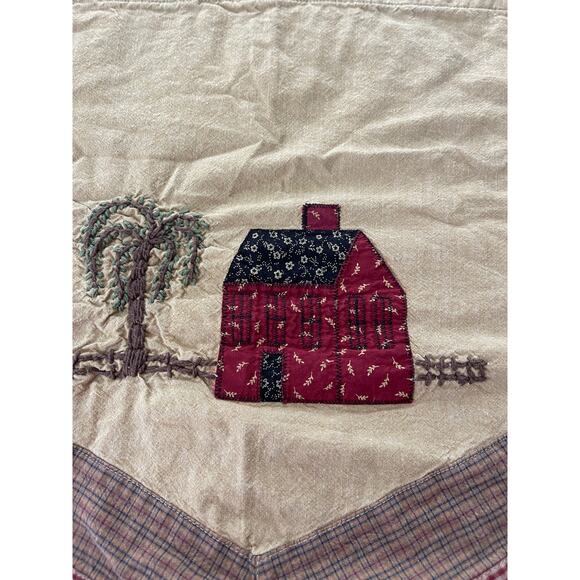 Park Design Rustic Primitive Homestead Willow Tree Tier Curtain Panel - Picture 2 of 5